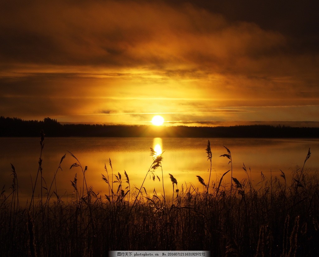 唯美海上日出風景圖片