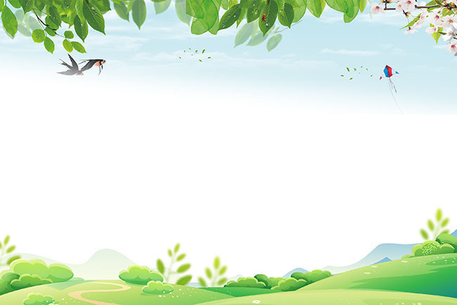 草地插畫卡通風景背景下載