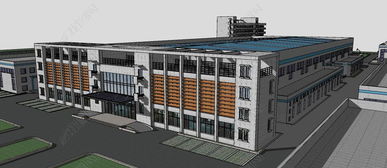 廠區整體規劃工業產業創意園工業產業園工廠房建筑工業建筑規劃su模型設計模型下載